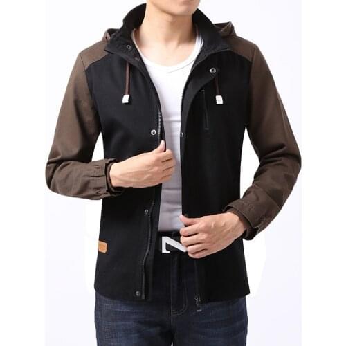 Quality Jacket Patchwork Ballbase Mens Hooded Jackets Slim Fit Long Sleeve Homme Windbreaker Coat Brand Clothing Drop Shipping