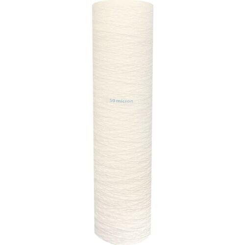 20"x4.5" Big Blue Polypropylene String Wound Sediment Water Filter Cartridge 50 Micron - 1 PACK