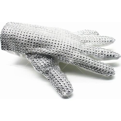 Handmade Classic MJ Michael Jackson Unique Collection Billie Jean Silver Perform Glove