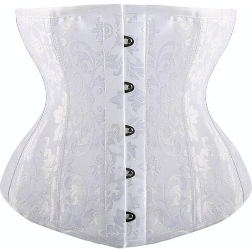 Sexy Women Lace Up Corsets Boned Underbust Corset Top Body Shaper Bustiers Shapewear Underwear Waist Cincher