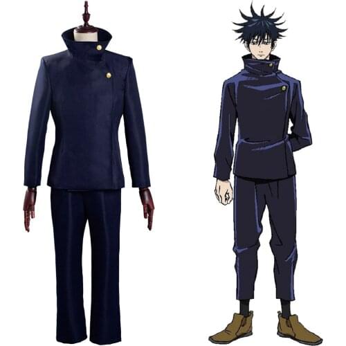 Anime Jujutsu Kaisen-Megumi Fushiguro Cosplay Costume School Uniform Outfits Halloween Suit women men autumn coat Xmas Gift