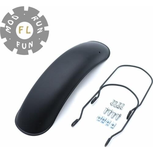 Motorcycle Front Fender Protector Mudguard Cover for Honda CG125 GS125 Motorcycle Retro Fender Metal Black fits 16-18 inch Hub