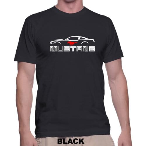 2019 Short Sleeve Cotton Man Clothing American Car 2014 Mustang GT Classic Muscle Car Men and Women T-Shirt Multiple Color