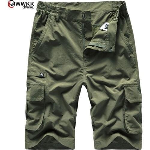 WWKK New Shorts Men Board Shorts 100%Nylon Fashion Style Man Cargo Comfortable Beach Shorts Casual Trunks Male 5XL