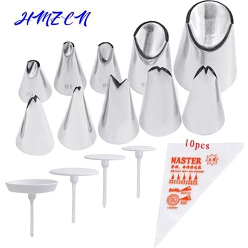 24PCS Icing Piping Nozzles Set Confectionery Bag With Nozzles Stainless Steel Cream Tips Converter Baking Tool Pastry Bag