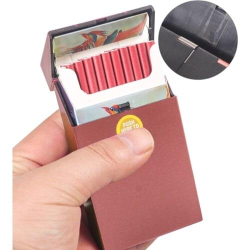 Plastic Cigarette Case Dispenser Tobacco Container Cigarettes Storage Box Holder