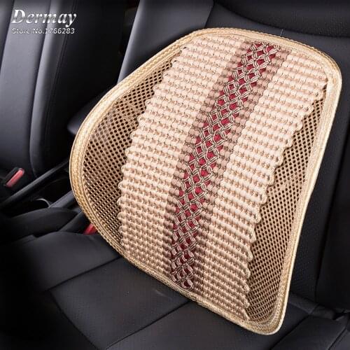 High Quality Braid Lumbar Cushion For Car Office Chair Massager Seat Back Lumbar Support Luxury Black Red Beige