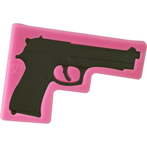 Toy pistol modeling liquid silicone mold chocolate fondant cake decoration mold baking tools DIY glue dropping tools