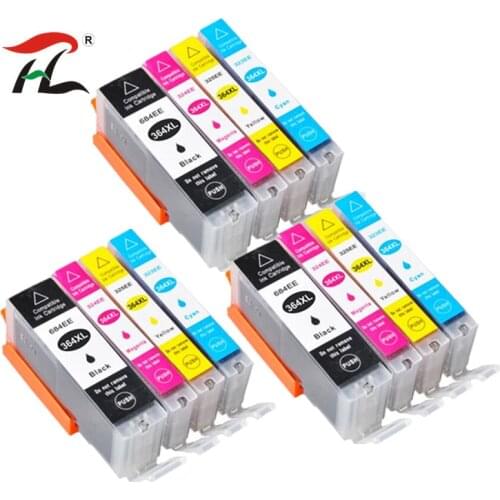364XL 364 Compatible Ink Cartridge for HP364 xl Photosmart 5520 5524 6510 6520 7510 B109 B110 B209 B210 C309 C310 C410 Printer