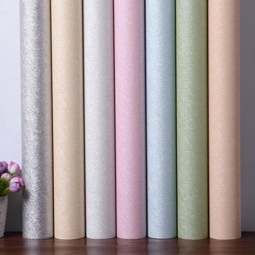 Modern PVC 3D Silk Bedroom Living Room Wallpapers Wallpaper Self Adhesive Wall Paper Silver,Pink,Yellow,Blue,White,Green