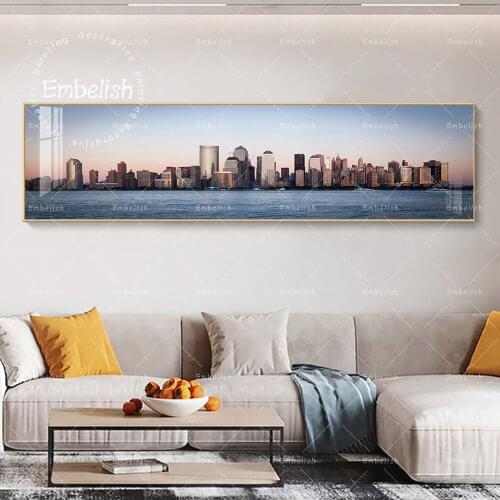 Embelish 1 Pieces Manhattan Lower New York Landscape Wall Posters For Living Room HD Pictures Home Decor Canvas Painting Artwor