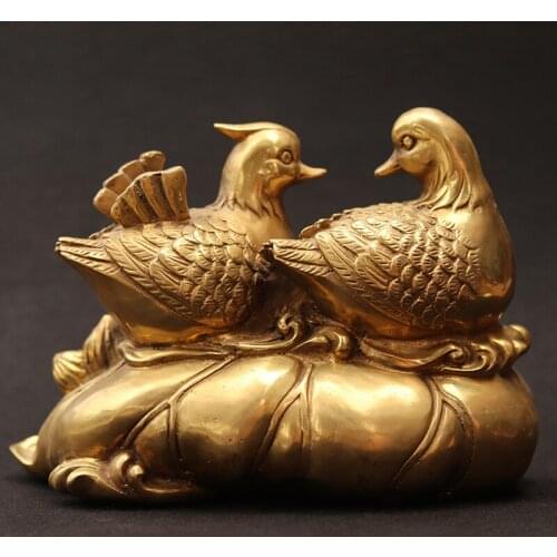 Mandarin Duck into brass Mandarin wedding gift Decorative Crafts Bronze Ornaments