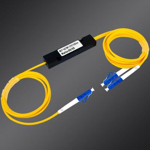 Fiber Optic FBT Splitter LC/UPC Connector 1x2 SM 1310/1550nm Ratio 50/50