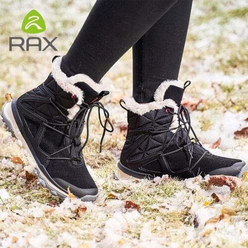 RAX women Hiking Shoes Latest Snow boots Anti-slip sneakers Plush Lining Mid-high Classic Style Hiking Boots for Professional