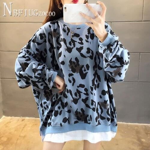 2020 Spring Autumn Loose Plus Size Women Sweatshirt Round Neck Long Sleeve Female Sweatshirts