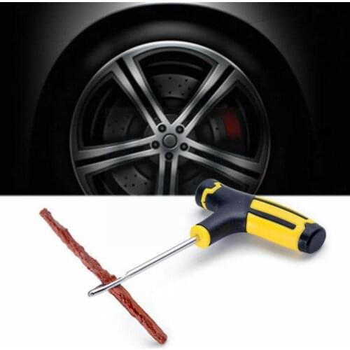 1 Set Car Tire Repair Tool Tire Repair Kit Studding Tire Auto Tool Garage Puncture Set Car Bike Tyre Tubeless Plug Accessor Y8K2