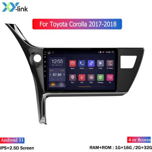 10.1 inch Android 8.1 Car GPS Navigation System for Toyota corolla altis 2017-2018 radio multimedia support rearview camera OBD2