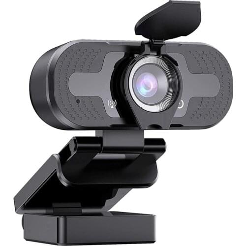 1080P HD Streaming USB Pc Web Camera with Privacy Shield&Mic for Video Conference Recording Stream(Black)