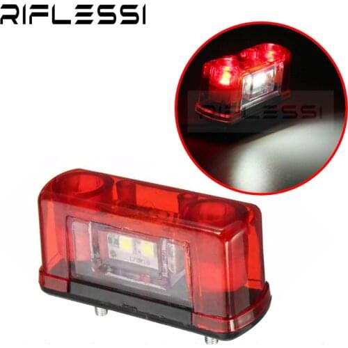 1 x 12V 24V Number Plate Light Truck Trailer Tractor LED License Plate Lights Lighting Boats Motorcycle RV Tail Lamp
