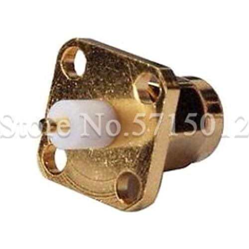 2pcs SMA-JFD RF Coaxial Connector with Four-hole Fixed Flange SMA Internal Thread Internal Needle Male Joint
