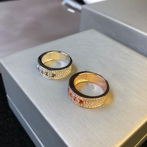 2021Hot Brand Fashion Copper Jewelry For Women Vintage Design Rings Geometric Rings Party Jewelry SZ Zircon Gold Color Rings