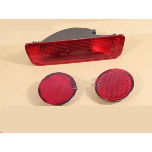 3PCS Bumper Back Tail Rear Fog Light Lamp Reflective Plate For Nissan Qashqai 2008 2009 2010 2011 2012 2013 2014 2015 DB089