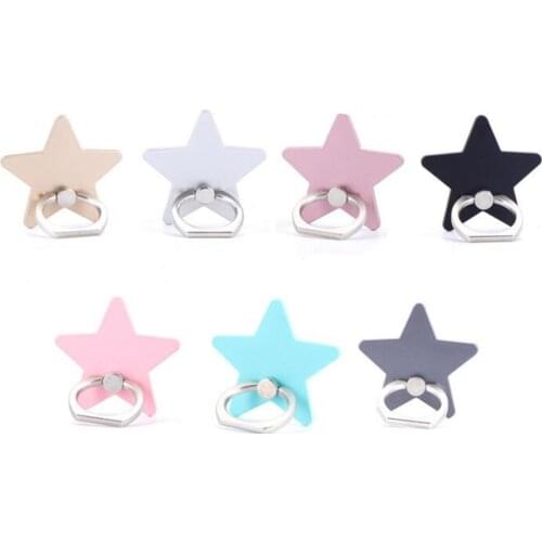 360 Degree Reuse Five-pointed Star Metal Finger Ring Smartphone Stand Holder Mobile Phone Holder Stand For iPhone All Phone