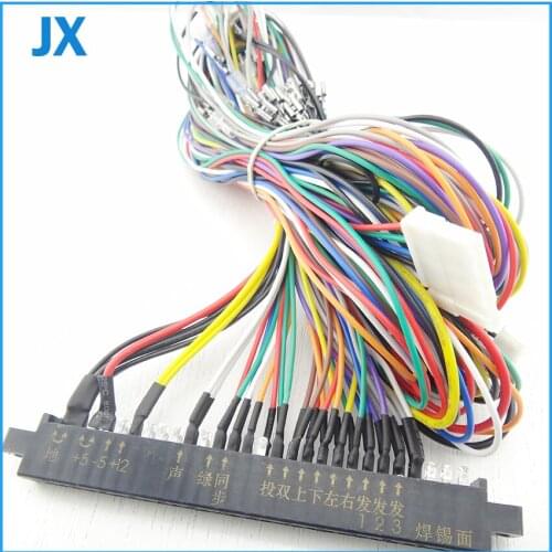 4 pcs Jamma Harness 28 pin with 5,6 buttons wires for arcade game machine/cabinet accessories 6 action button wires
