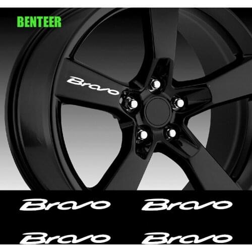 4Pcs Car Wheel Rim Sticker For Fiat Bravo