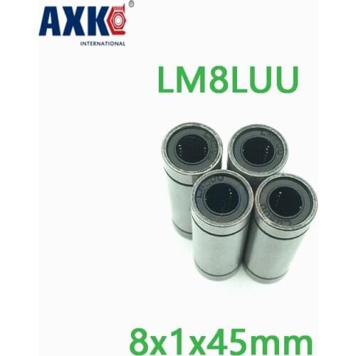 Axk 2pcs Lm8luu Long Type 8x1x45mm 8mm Linear Ball Bearing Linear Guides Linear Optical Axis Bearings