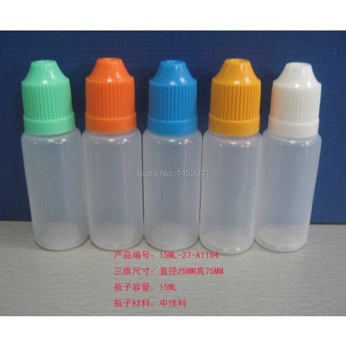 Free shipping 15ml Lot 2800 Pcs LDPE Bottle Store Most Liquids EYE DROPS with Childproof Cap