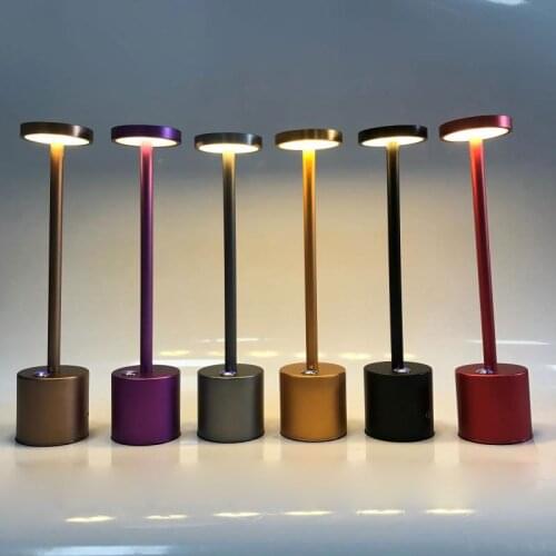 Cordless Table Lamp LED Chargeable Portable Battery Desk Lamp Bar Restaurant Bedside Night Light Fixtures Dining Room Home Decor