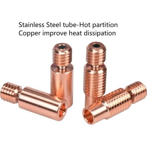 Bi-Metal Heatbreak Bimetal Heat break for E3D V6 HOTEND heater block for Prusa i3 MK3 Break 1.75MM Filament Smooth