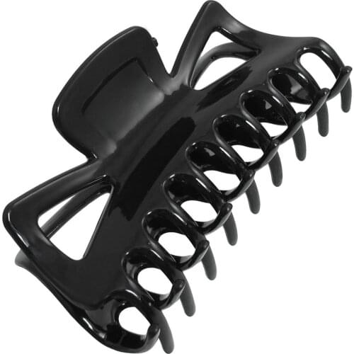 SODIAL(R) Black Plastic Butterfly Style Hairpin Hair Claw Clip For Ladies