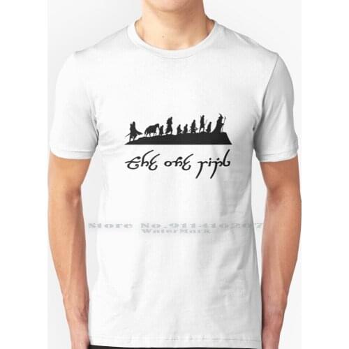 The One Ring Elvish Font T Shirt 100% Pure Cotton Middle Earth Tolkien Fantasy Ring Fellowship Film Movie The Fellowship Of The