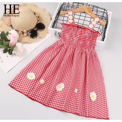 HE Hello Enjoy Baby Girls Dresses Summer 2020 Wedding Princess Party Dress Tulle Elegant Children Clothing Toddler Kids Clothes
