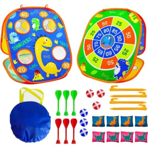 And Sticking To The Target Bean Bag Sandbag Toss Game Toy Three In One Kids Plastic Party Family Gift Outdoor Throwing Games