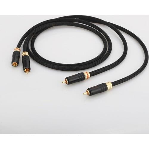 A53 Pair RCA Interconnect Audio Cable analog Hifi Stereo Audio Cable Pure Copper Phono RCA Cable For Home theater