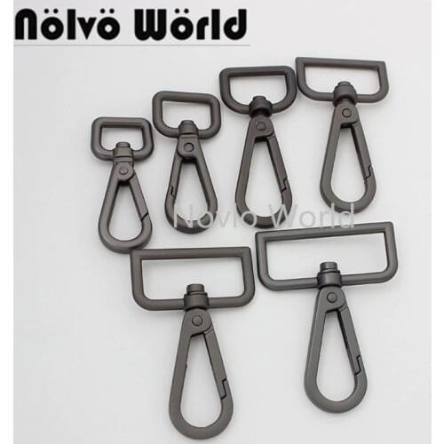 10-50 pieces 7 size 12-13-16-19-26-32-38mm Matte gun trigger snap hooks men bag purse swivel clasp lobster claws carabines