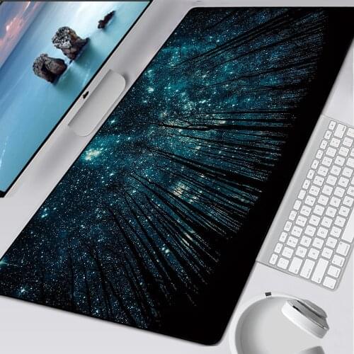 Night Sky Mouse-pad with Sewn Edges Thermal Transfer Printed Mice Mat Large Laptop Notebook Keyboard Pad Gaming Accessories 2mm