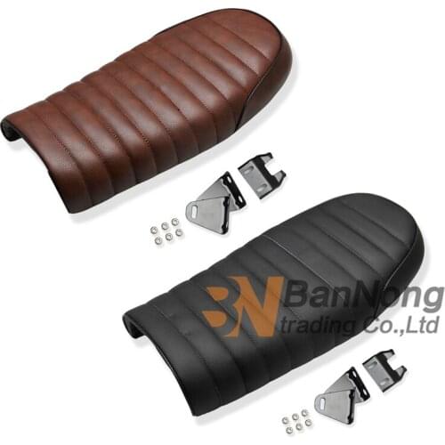 Motorcycle Retro Seat Vintage Flat Brat Seat Cafe Racer Saddle GN CB200 CB350 CB400SS CB500 CB750 SR400 SR500 XJ XS KZ