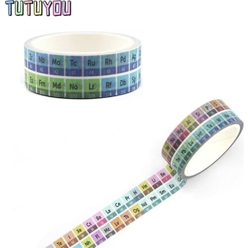 PC370 The periodic table Washi Tapes DIY Painting paper Masking tape Decorative Adhesive Tapes Scrapbooking Stickers