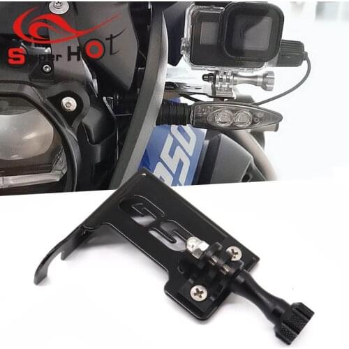 For BMW R1200GS R1200LC R1250GS Adventure R 1200 GS R 1200 LC ADV Front Left Bracket for GO PRO Dash Cam Motorcycle