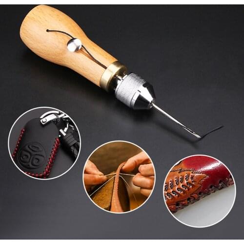 DIY Leather Hand Sewing Machine Punching Cone Needle Suture Handmade Sleeping Bag Leather Shoes Tent Wax Thread Repair