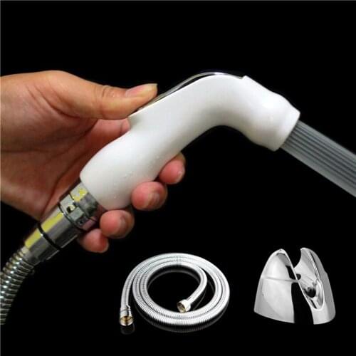 ABS Handheld Diaper Sprayer Bathroom Toilet Shower Head Set Shattaf Bidet Sprayer Douche +Stainless Steel Hose + wall bracket