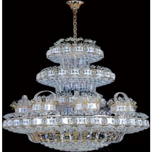 Lustre Modern Crystal chandelier light Fixtures Upscale Royal Crystal Ceiling Led crystal Pendant Lamps Hotel Led Bulb lamps