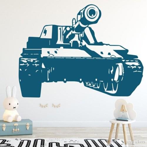 Military Tanks Design Wall Stickers for Kids Rooms Vinyl Decoration Wall Stickers Home DecorRoom Removable Sticker 1211