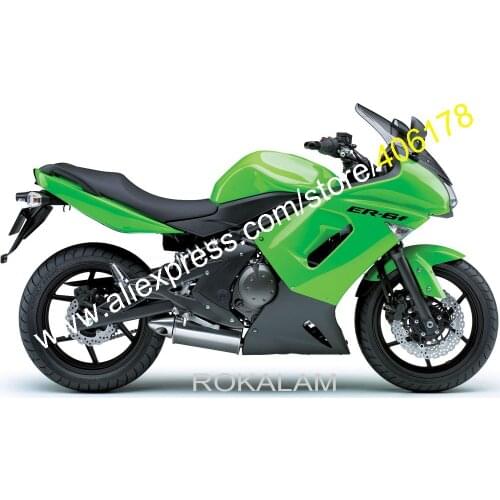 Street Fairing Kit 06 07 08 Fairings Kit For Kawasaki ER-6F Body Kit 2006-2008 Green Ninja 650 Motorcycle Fairing Set