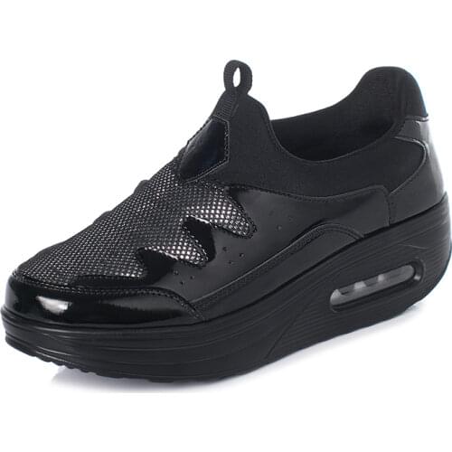 Height Increasing Platform Shoes Women Wedge Sneakers Toning Sneakers Soft Body Shaped Sneakers Shock-Absorb Jumping Shoes