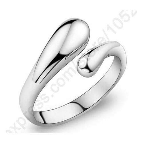 Top Quality Fashion Woman Jewelry Genuine 925 Sterling Silver Smooth Figure Rings Adjustable Factory Price Big Promotion